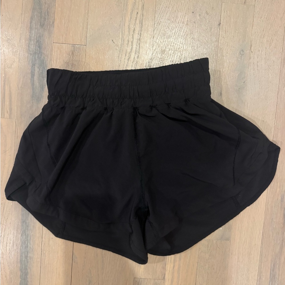 lululemon athletica “Track That” Black Athletic Shorts